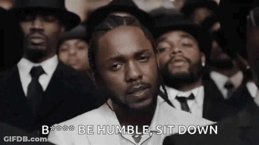 Kendrick Lamar Singing Be Humble Sit Down GIF