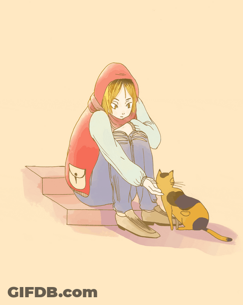 Kenma Cat Haikyuu Art GIF