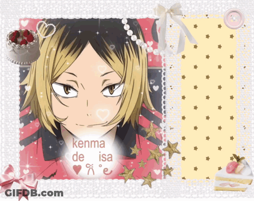 Kenma De Isa With Hearts And Stars GIF