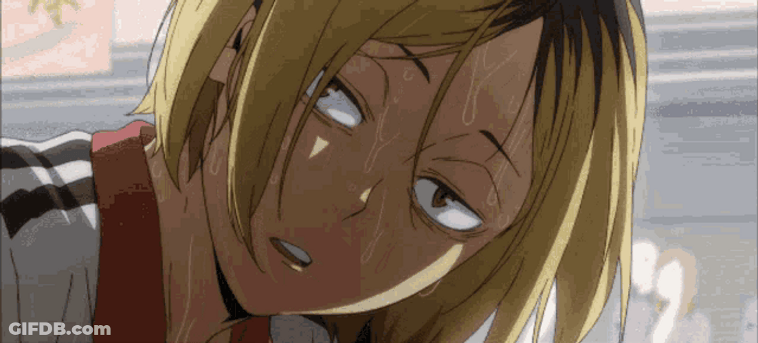 Kenma Exhausted Sweating GIF