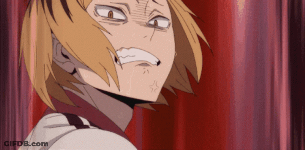 Kenma Kozume Angry Reaction GIF