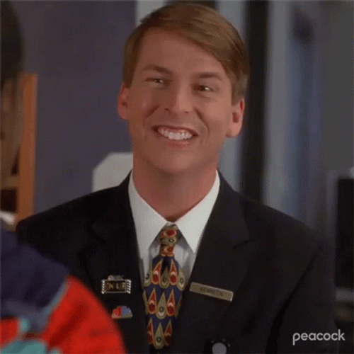 Kenneth Parcel Is Feeling Giddy GIF
