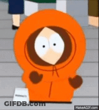 Kenny From South Park In Orange Hooded Jacket GIF