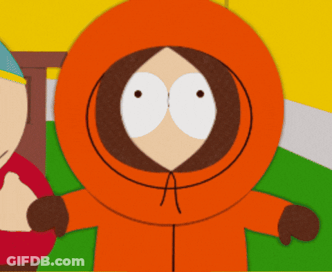 Kenny From South Park In Orange Hoodie GIF