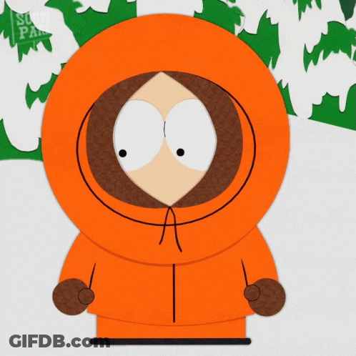 Kenny From South Park In Snow GIF