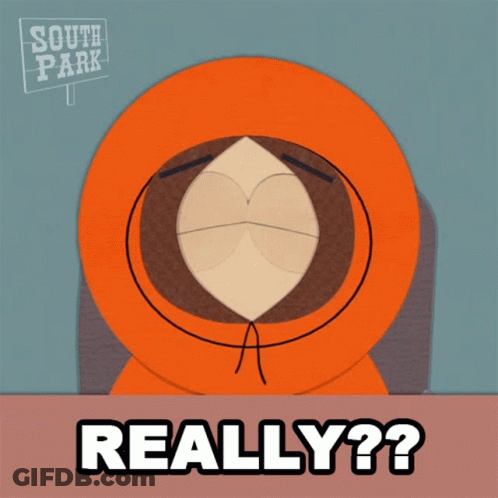 Kenny From South Park Saying Really GIF