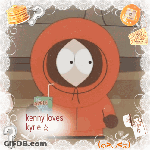 Kenny From South Park With Apple Juice GIF