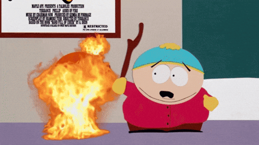 Kenny McCormick Burning South Park GIF