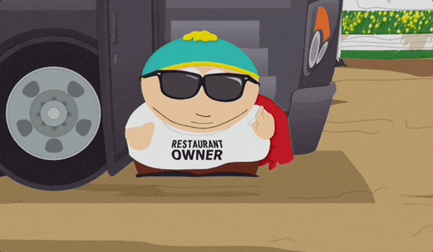 Kenny McCormick Casual Suit Alighting Bus GIF