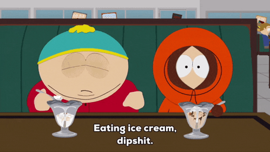 Kenny McCormick Eric Cartman Eating Ice Cream GIF