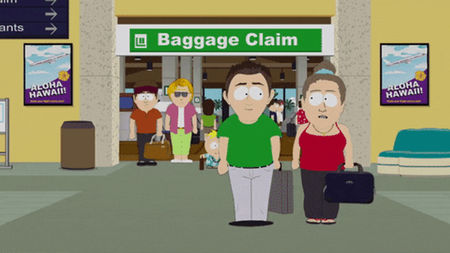 Kenny McCormick Exiting Airport GIF