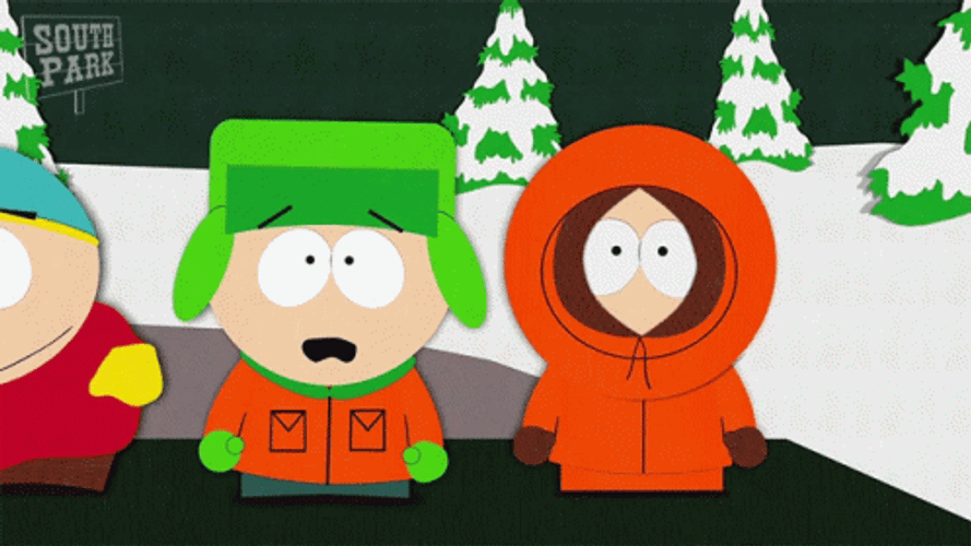 Kenny McCormick Hiding Under Hoodie GIF