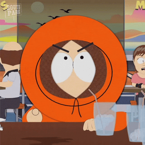 Kenny McCormick Infuriated Slamming Table GIF