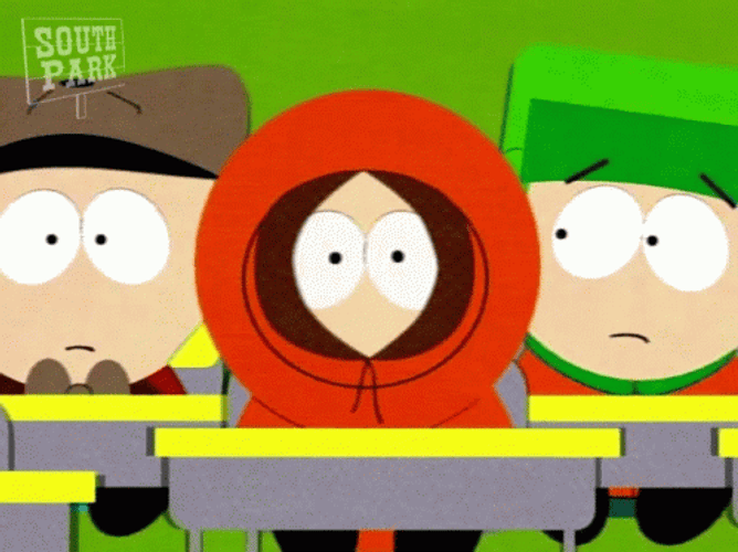 Kenny McCormick Shaking Head South Park GIF