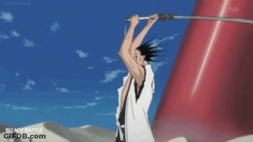 Kenpachi Strong Hit GIF