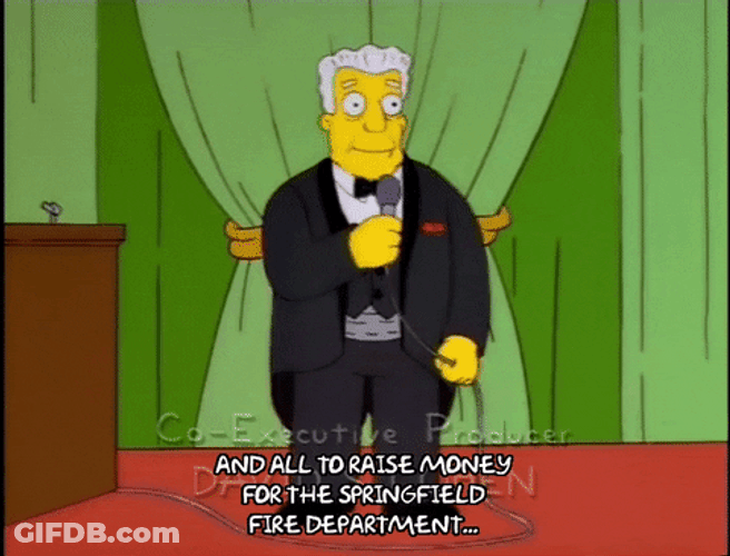 Kent Brockman Introduce Auctioneer GIF