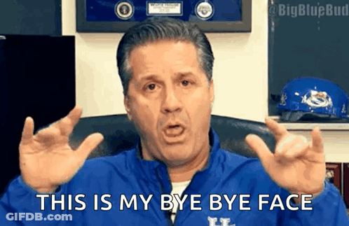 Kentucky Basketball Player In Front Of Blue Backdrop GIF