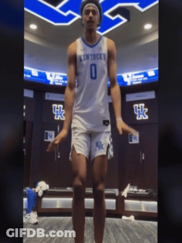 Kentucky Basketball Player Number 0 Jersey GIF