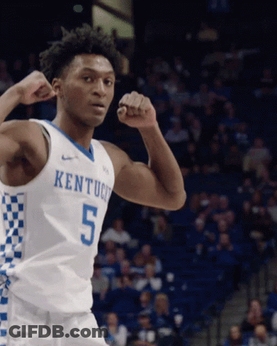 Kentucky Basketball Player Number 5 Flexing Muscles GIF