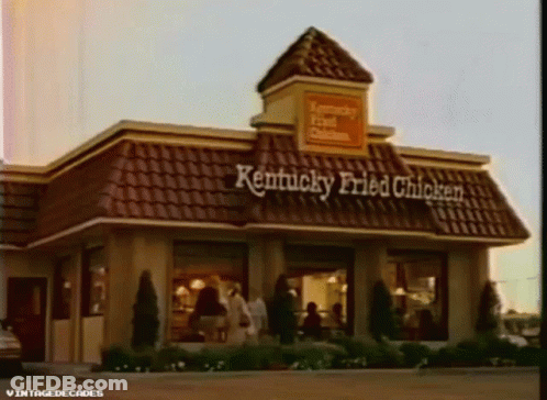 Kentucky Fried Chicken Restaurant With Tower GIF