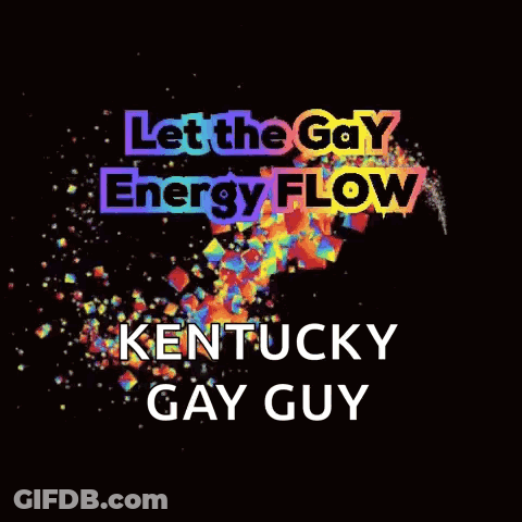 Kentucky Gay Guy Poster Colorful Background GIF