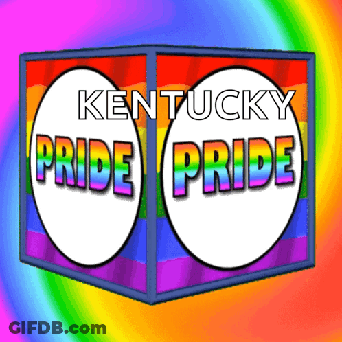 Kentucky Pride On Colorful Background GIF