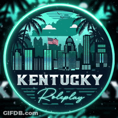 Kentucky Roleplay Logo With City Skyline GIF