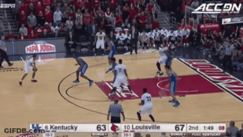 Kentucky Vs Louisville Basketball On ESPN GIF