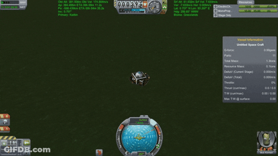 Kerbal Space Program Aerobraking Theory Test GIF