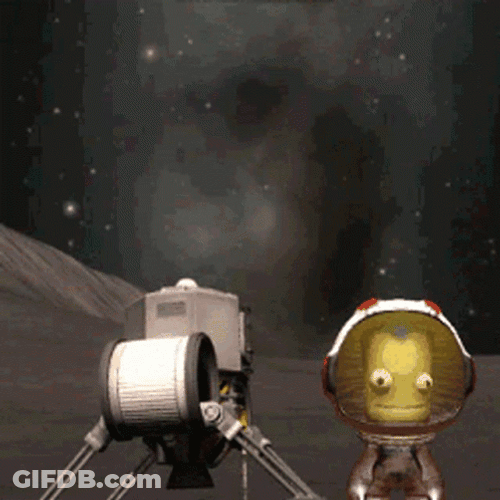 Kerbal Space Program Fake Backdrop Fall GIF