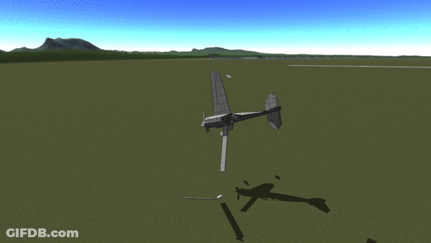 Kerbal Space Program Fw 190A Crash GIF