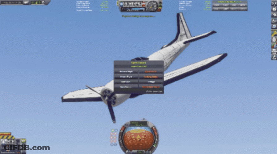 Kerbal Space Program White Plane Jet GIF