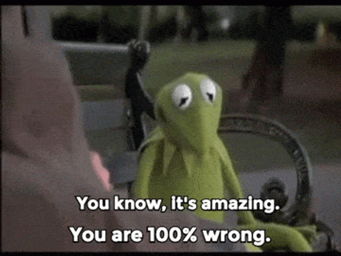 Kermit 100 Percent Wrong Meme GIF