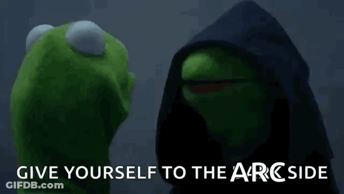 Kermit And Darth Vader Give Yourself To The Arc Side GIF