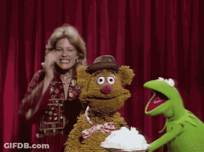 Kermit And Fozzie Bear GIF