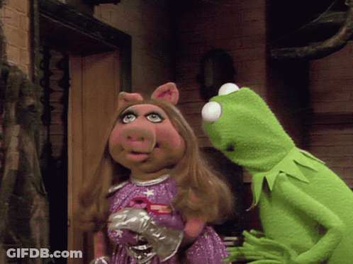 Kermit And Miss Piggy Saying Let's Get A Corndog GIF