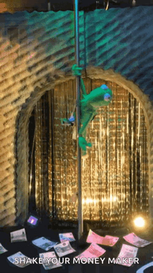 Kermit Dancing In The Pole Slowly GIF