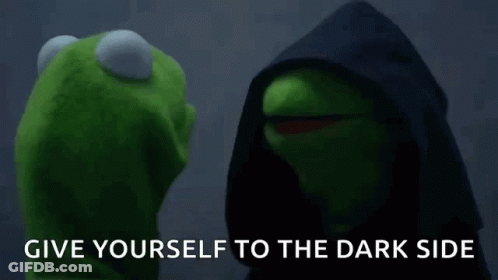 Kermit Darth Vader Give Yourself To Dark Side GIF