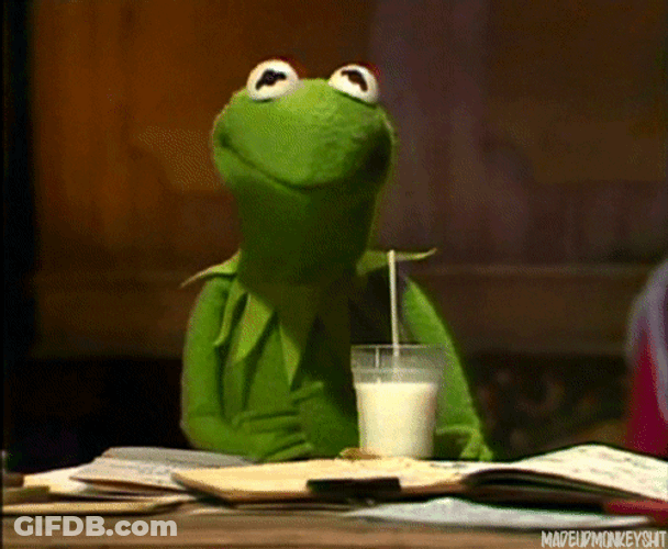 Kermit Drinking Milk Meme GIF