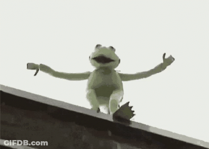 Kermit Falling Off Building Meme GIF