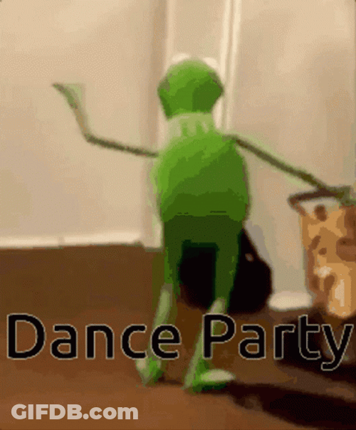 Kermit Frog Dance Party Meme GIF