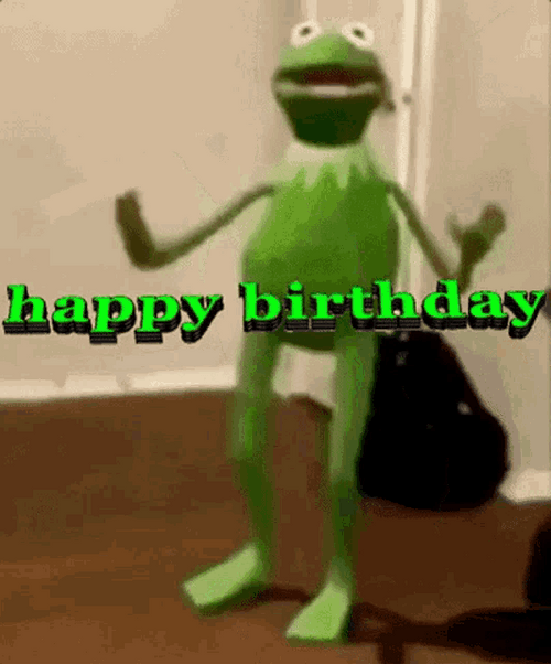 Kermit Frog Funny Happy Birthday GIF