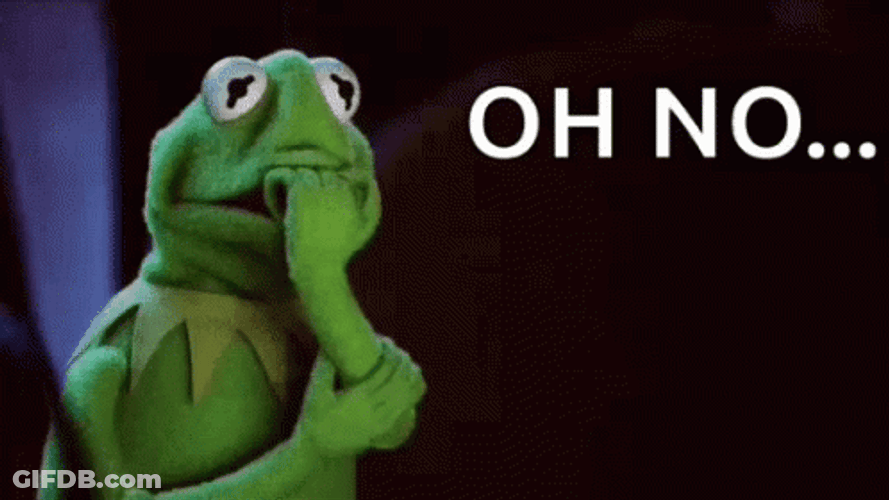 Kermit Frog Oh No GIF