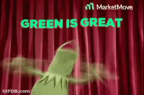 Kermit Frog Red Curtain Says Green Is Great GIF