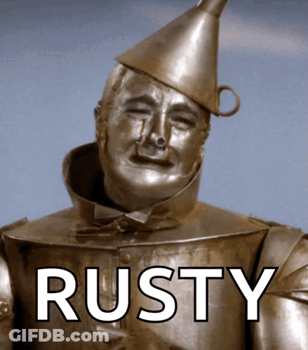 Kermit Frog Says Maybe We're Rusty On Stage GIF