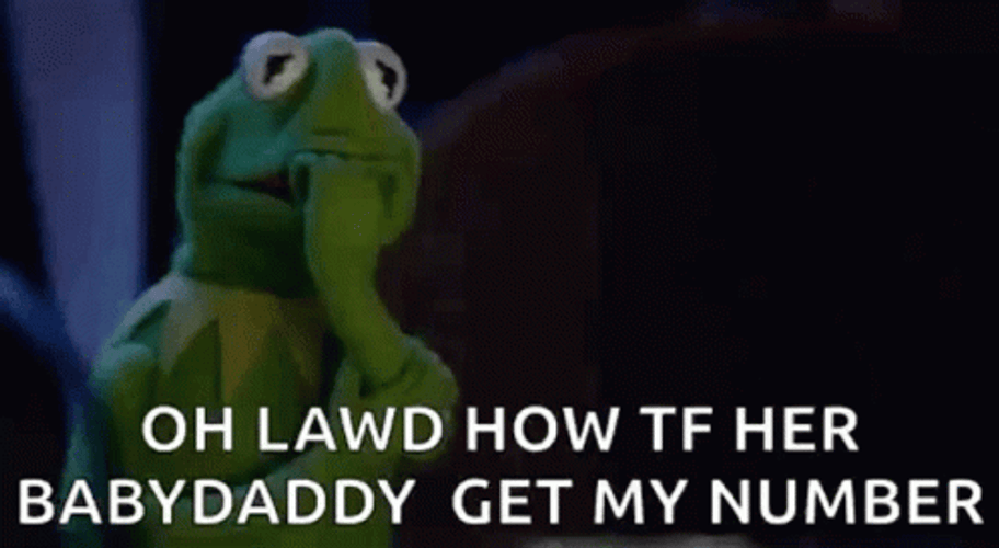 Kermit Frog Tf Her Babydaddy Get My Number GIF