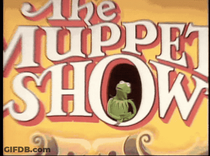 Kermit Shouting Yay GIF