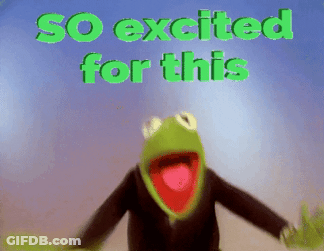 Kermit So Excited For This GIF