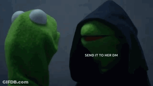 Kermit The Frog And Darth Vader Are Standing Next To Each Other And Kermit Is Wearing A Black Hoodie . GIF