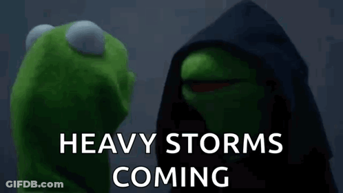 Kermit And Darth Vader Heavy Storms Coming GIF